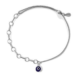 Evil eye pull chain bracelet